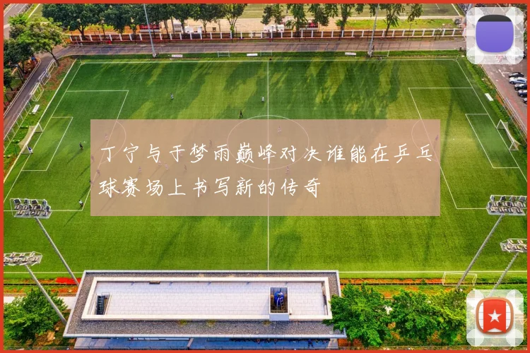 丁宁与于梦雨巅峰对决谁能在乒乓球赛场上书写新的传奇